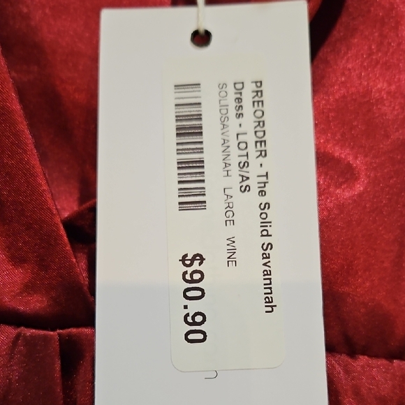 Adrienne Red Satin Ruffled Collar Blouse - Picture 5 of 7